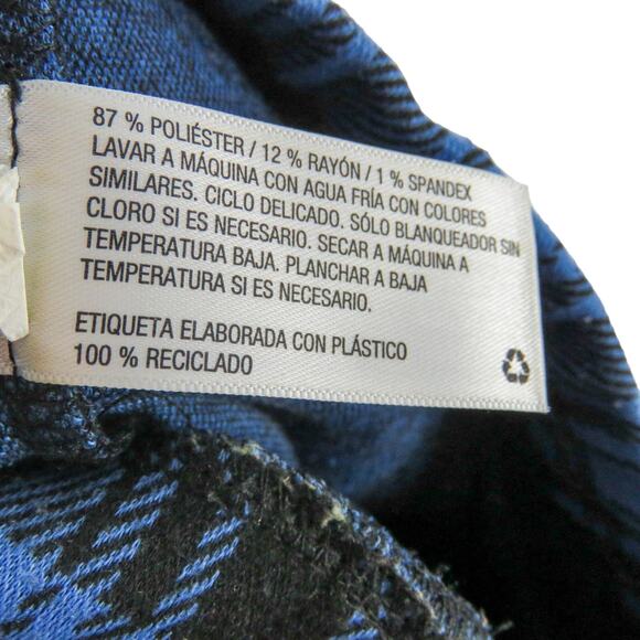 Wild Fable Blue Plaid Wide Leg Pants Size Small 28" - Picture 5 of 6